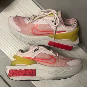 Nike Women's Pink and Yellow Athletic Shoes